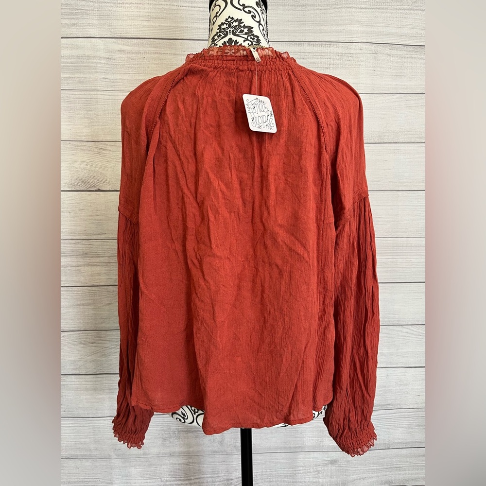 Free People | NWT Banda Long Sleeve Blouse - Picture 6 of 14